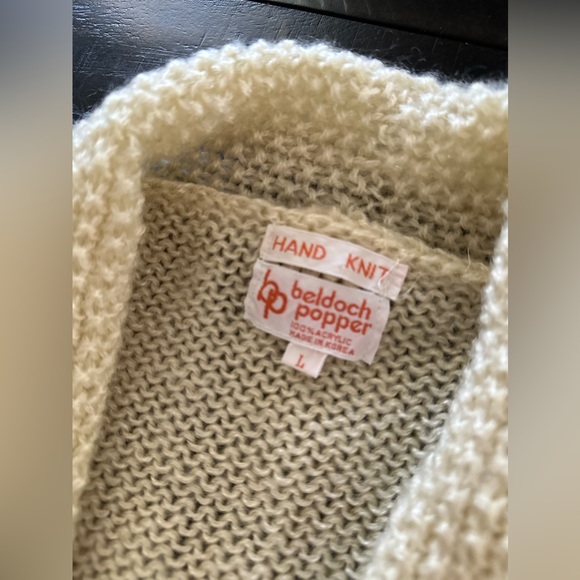 Vintage Beldoch Popper hand knitted Sweater Sz L - Picture 12 of 12